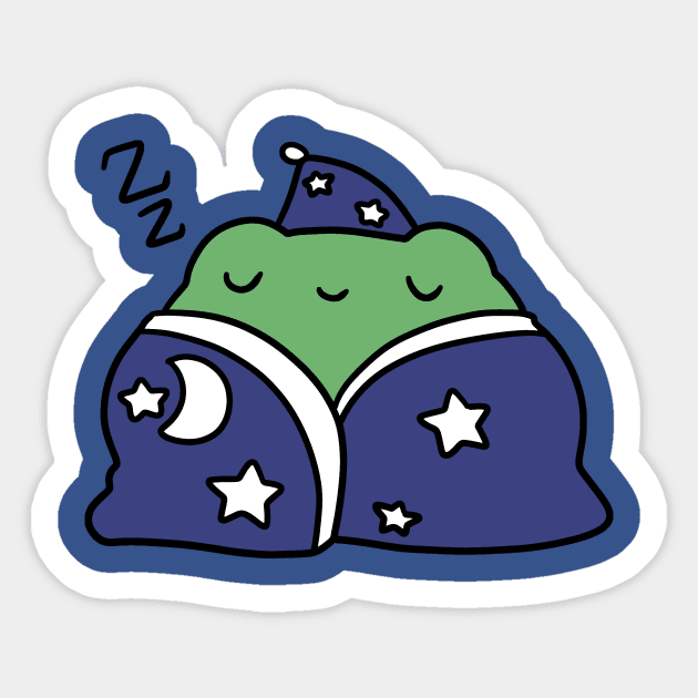 Bedtime Frog Sticker by saradaboru